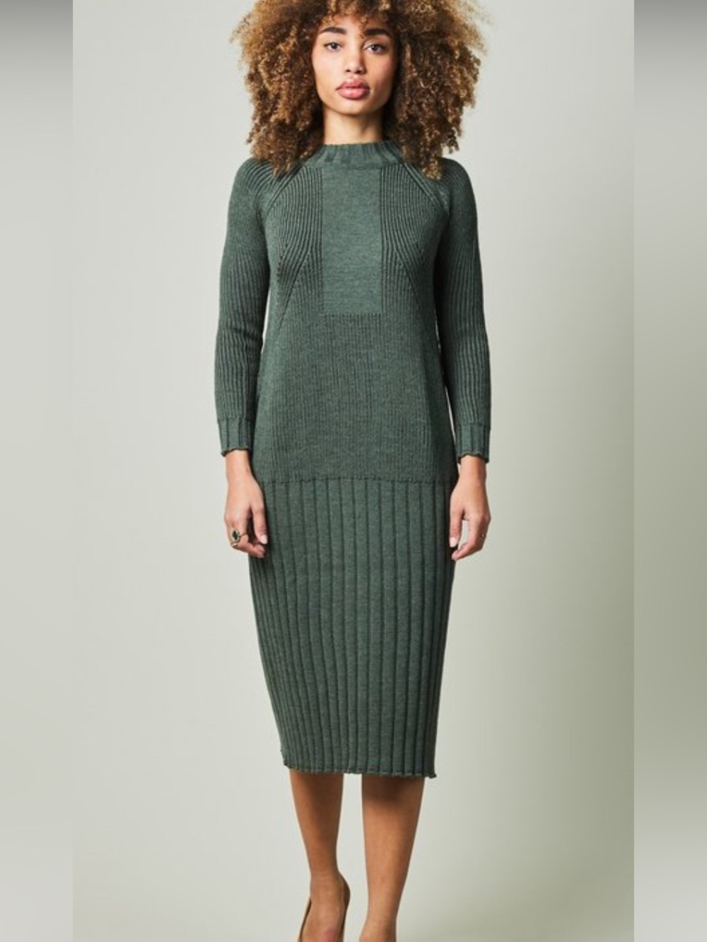 Sartoria Vico Sweater Dress Light Green Size L
